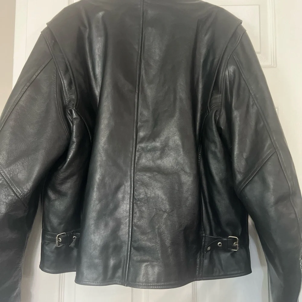 ProTech Performance Real Leather Jacket Thinsulate  Removable Liner Sz L Black - Picture 10 of 16